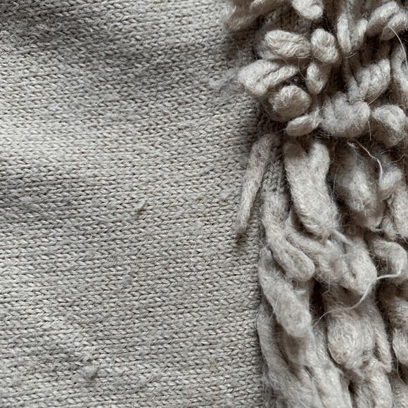 A.T by Atsuro Tayama Loop Knit 3/4 Sleeve Cardigan Sweater Tan Wool Alpaca 38 - Picture 11 of 12